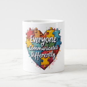 Everyone Communicates Differently Large Coffee Mug