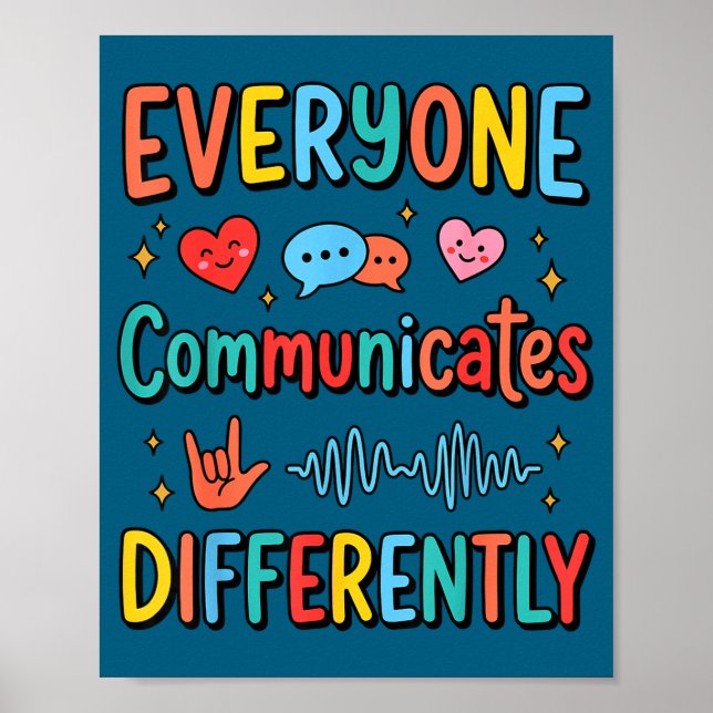 Everyone communicates differently sped teacher poster (Front)