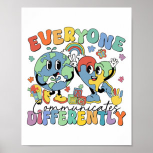 Everyone Communicates Differently Speech Autism 1  Poster