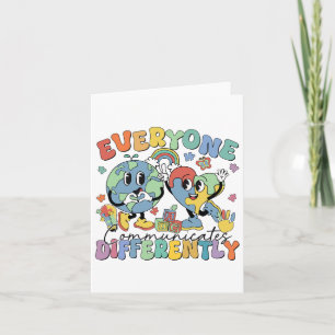 Everyone Communicates Differently Speech Autism  Card