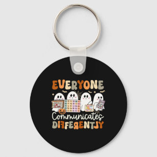 Everyone Communicates Differently Speech Therapy H Key Ring