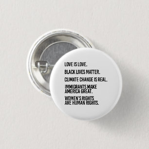 Everyone deserves human rights 3 cm round badge