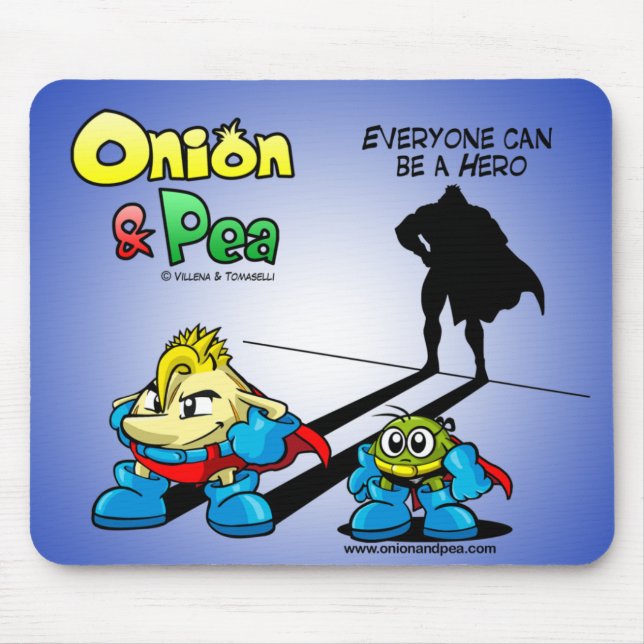 Everyone dog sees Hero Onion & Pea mousepad. Mouse Mat (Front)
