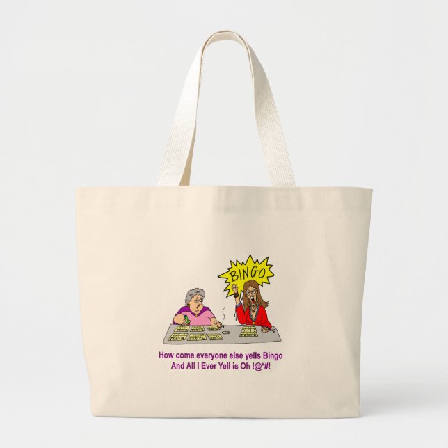 Everyone Else Yells Bingo Large Tote Bag (Front)