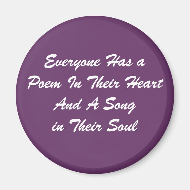 Everyone Has a Poem Magnet (Front)