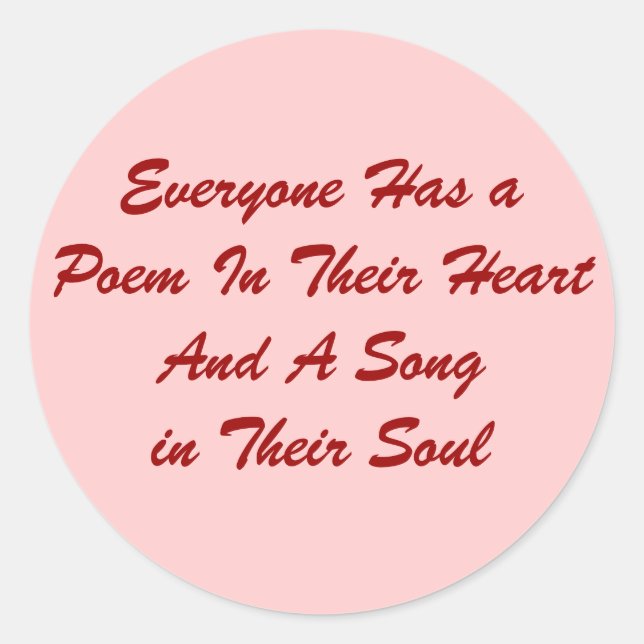 Everyone Has a Poem Sticker (Front)