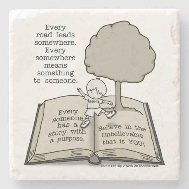Everyone Has a Story Stone Coaster (Front)