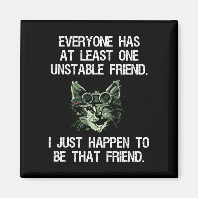 Everyone Has At Least One Unstable Friend Funny Magnet (Front)