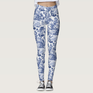 Everyone In Harmony Toile de Jouy (indigo ink) Leggings
