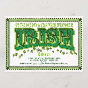 Everyone is Irish St. Patrick's Day Party Invitation