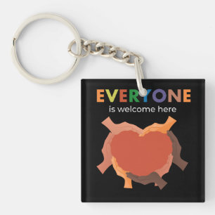 Everyone Is Welcome Here Diversity Inclusion Equal Key Ring
