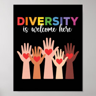 Everyone Is Welcome Here Diversity Is Welcome Here Poster