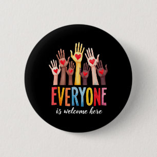 Everyone Is Welcome Here Equality Idaho Teacher Lg 6 Cm Round Badge