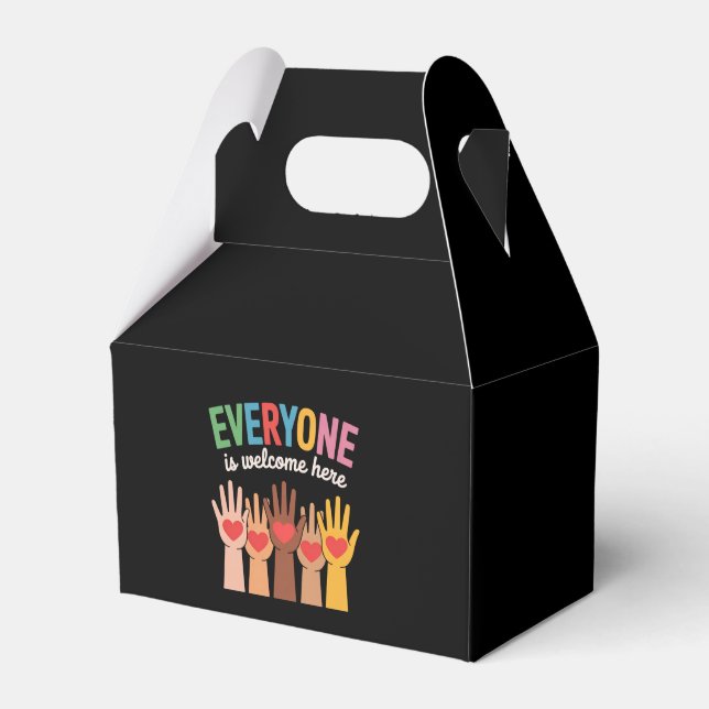 Everyone Is Welcome Here Favour Box (Front Side)