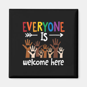 Everyone Is Welcome Here Fist Hand Support Idaho T Magnet