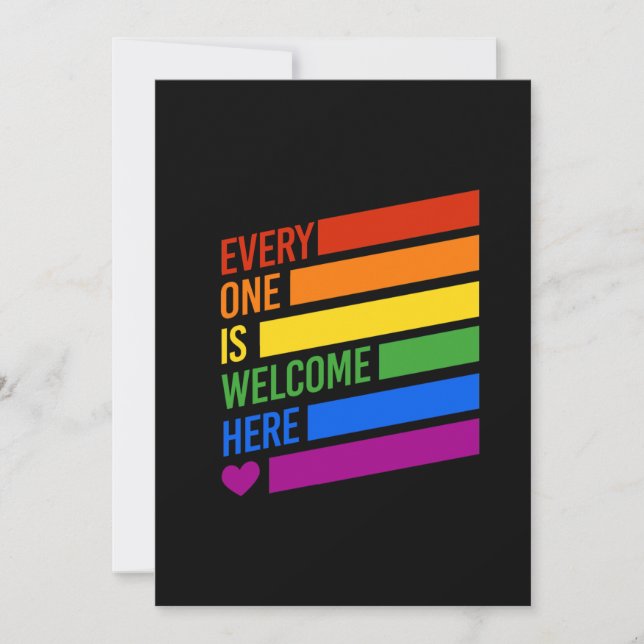 Everyone is Welcome Here Holiday Card (Front)