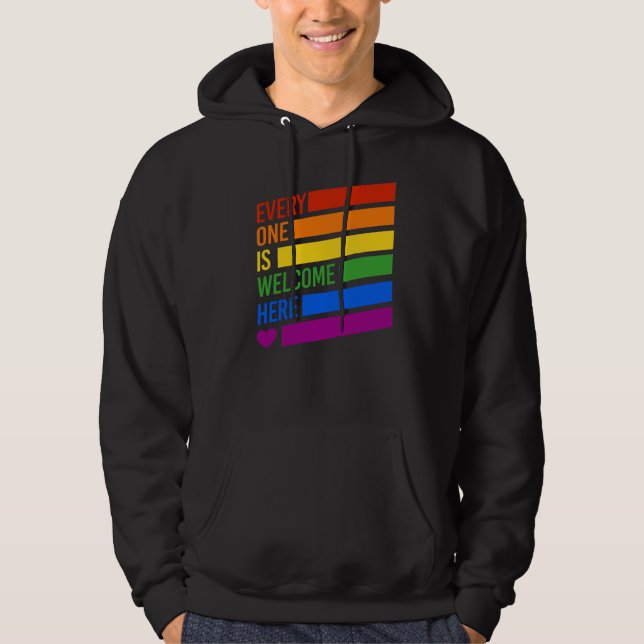 Everyone is Welcome Here Hoodie (Front)