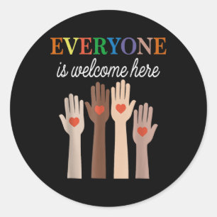Everyone Is Welcome Here Idaho Classic Round Sticker