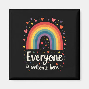 Everyone Is Welcome Here Idaho Educator Pride Rain Magnet