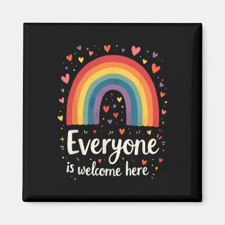 Everyone Is Welcome Here Idaho Educator Pride Rain Magnet