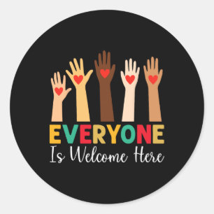 Everyone Is Welcome Here Idaho T-shirt.png Classic Round Sticker