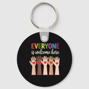 Everyone Is Welcome Here Idaho Teache Key Ring