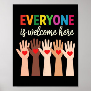 Everyone Is Welcome Here Idaho Teache T-shirt.png  Poster