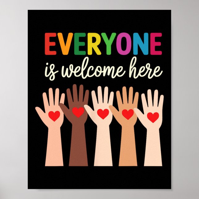 Everyone Is Welcome Here Idaho Teache T-shirt.png  Poster (Front)
