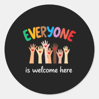 Everyone Is Welcome Here Idaho Teacher 16  Classic Round Sticker