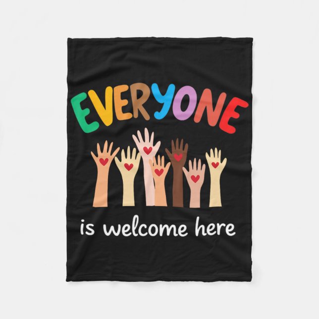 Everyone Is Welcome Here Idaho Teacher 16  Fleece Blanket (Front)