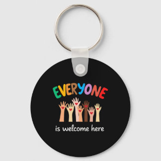 Everyone Is Welcome Here Idaho Teacher 16  Key Ring