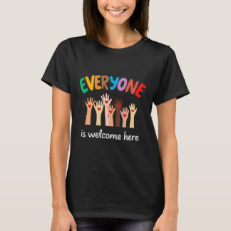 Everyone Is Welcome Here Idaho Teacher 16  T-Shirt