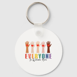 Everyone Is Welcome Here Idaho Teacher 24 Key Ring