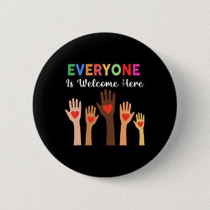 Everyone Is Welcome Here Idaho Teacher 2  6 Cm Round Badge