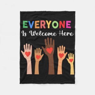 Everyone Is Welcome Here Idaho Teacher 2  Fleece Blanket