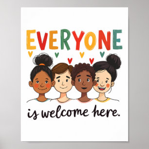 Everyone Is Welcome Here Idaho Teacher 30  Poster