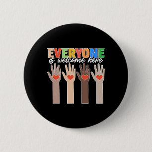 Everyone Is Welcome Here Idaho Teacher 31 6 Cm Round Badge