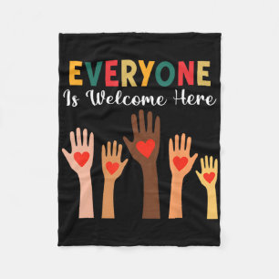 Everyone Is Welcome Here Idaho Teacher 35  Fleece Blanket
