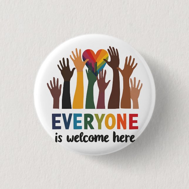 Everyone Is Welcome Here Idaho Teacher 3 Cm Round Badge (Front)