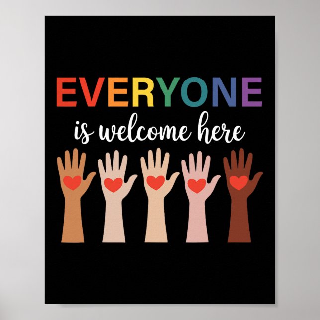 Everyone Is Welcome Here Idaho Teacher 3  Poster (Front)