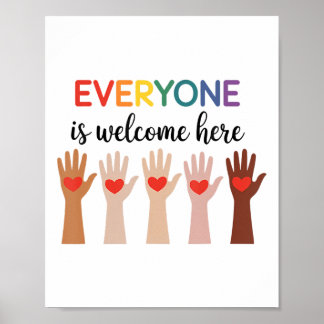 Everyone Is Welcome Here Idaho Teacher 49  Poster