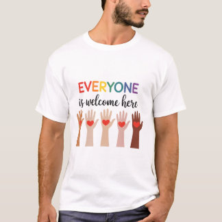 Everyone Is Welcome Here Idaho Teacher 49  T-Shirt