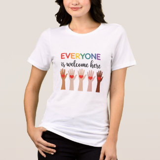 Everyone Is Welcome Here Idaho Teacher 49 Tri-Blend Shirt