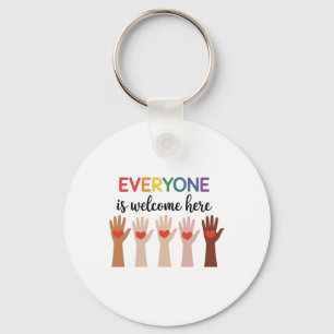 Everyone Is Welcome Here Idaho Teacher 4  Key Ring