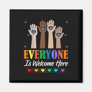 Everyone Is Welcome Here Idaho Teacher 51 Magnet