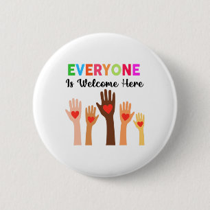 Everyone Is Welcome Here Idaho Teacher 60 6 Cm Round Badge