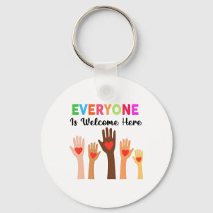 Everyone Is Welcome Here Idaho Teacher 60 Key Ring
