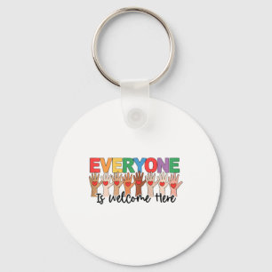 Everyone Is Welcome Here Idaho Teacher 68 Key Ring