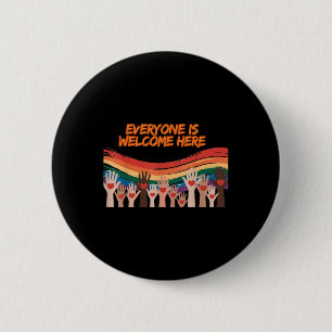 Everyone Is Welcome Here Idaho Teacher 6 Cm Round Badge