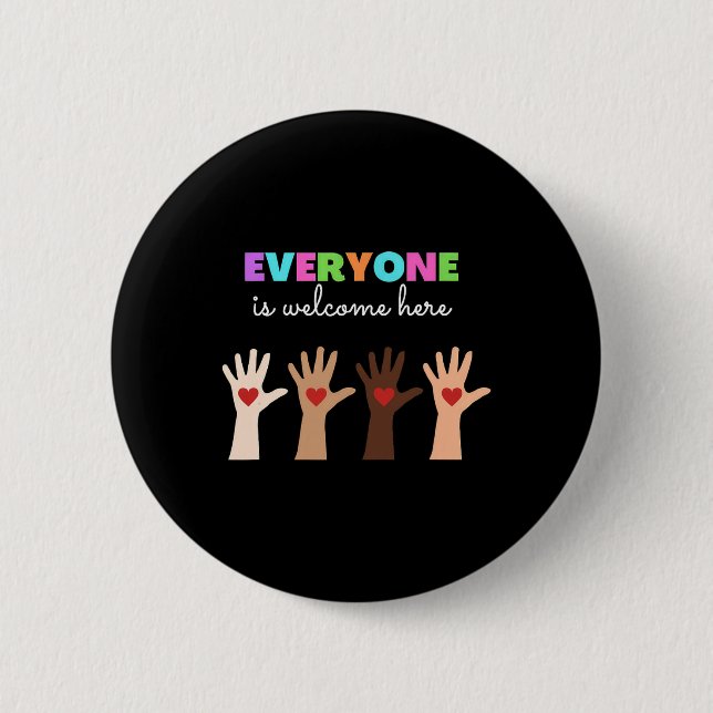 Everyone Is Welcome Here Idaho Teacher 72  6 Cm Round Badge (Front)
